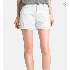 Current Elliott Shorts White Denim Size 26‎ The Boyfriend Rolled Short Oversized